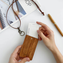 Load image into Gallery viewer, Personalized Wooden Access Card Holder
