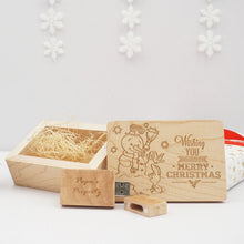 Load image into Gallery viewer, Personalized Wooden USB Flash Drive with Wooden Box
