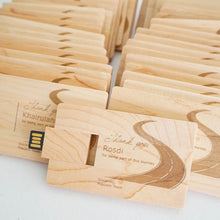 Load image into Gallery viewer, Personalized Wooden Card Shape USB Flash Drive
