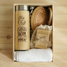Load image into Gallery viewer, For Her #2 - Towel, Thermal Flask, Hair Brush, Mirror, Soap Bar, Wooden Box
