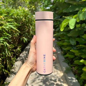 Personalized Vacuum Flask With Temperature Display (color name design)