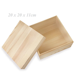 Wooden Box  - 20 x 20 x 11 cm (Personalizable)