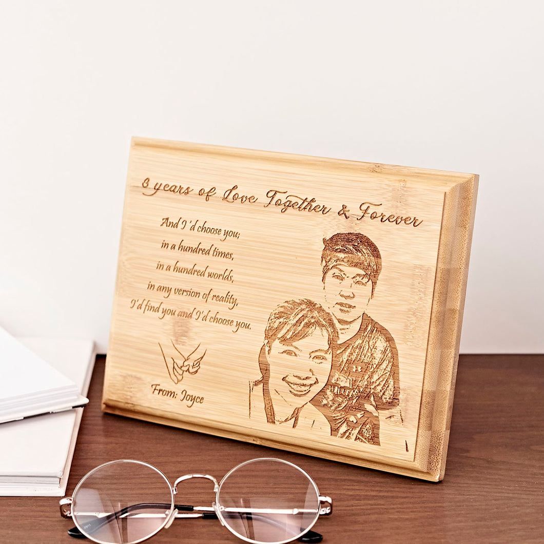 Personalized Bamboo Plaque from NSJ Stylish Store, unique personalized gifts, personalized gifts for boss, personalized gift for family, , personalized gift for friend, anniversary gift ideas for couples, art shop in malaysia, birthday gift delivery malaysia