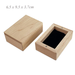 Personalized Maple Wood Necklace/Earrings Box - 6.5 x 9.5 x 3.7cm (Personalizable)