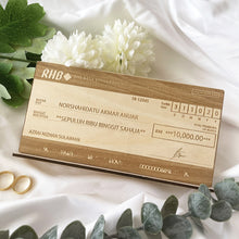 Load image into Gallery viewer, Personalized Wooden Mock Up Cheque

