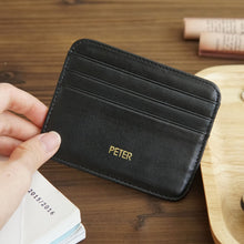 Load image into Gallery viewer, Personalized Leather Card Holder
