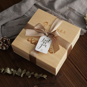 For HIM #3 -Wooden Razor, Leather card holder, Wooden Pen
