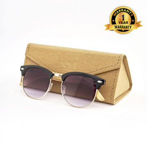 Personalized Bamboo Sunglasses- Clubmaster Black C017