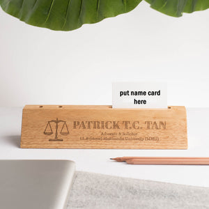 Personalized Wooden Desk Name Plate