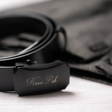 Load image into Gallery viewer, Personalized Leather Belt With Wooden Box
