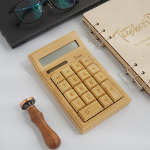 Load image into Gallery viewer, Office Gift Set #04 - Gel Pen with Leather Holder, Calculator, Notebook, Wooden Box
