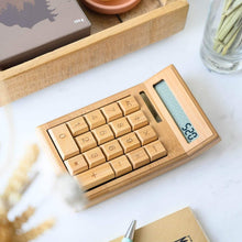 Load image into Gallery viewer, Personalized Solar-Powered Bamboo Calculator

