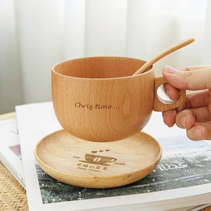 Personalized Wooden Coffee Cup 3 in 1