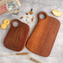 Load image into Gallery viewer, Personalized Mahogany wood Cutting Board/Serving Board
