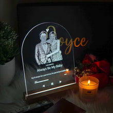 Load image into Gallery viewer, Night light with flower gift set
