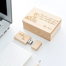 Load image into Gallery viewer, Personalized Wooden USB Flash Drive with Wooden Box
