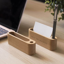Load image into Gallery viewer, Personalized Wooden Name Card Holder For Desk Display
